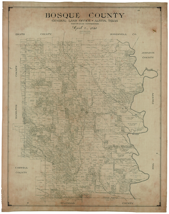 1783, Bosque County, General Map Collection