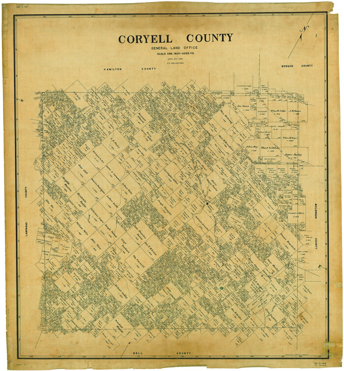 1810, Coryell County, General Map Collection