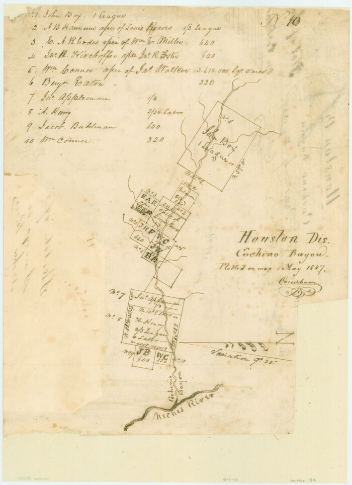 184, Houston Dis. Cochino Bayou, General Map Collection