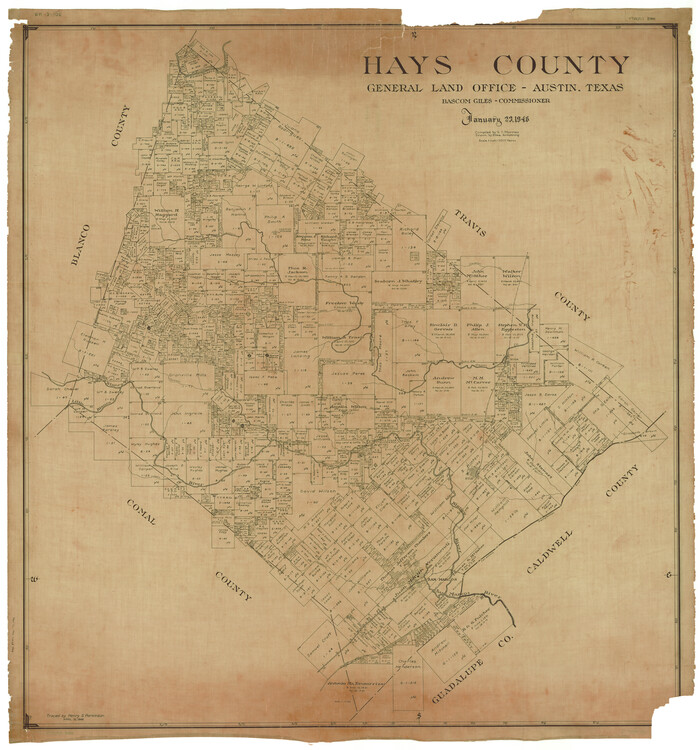 1853, Hays County, General Map Collection