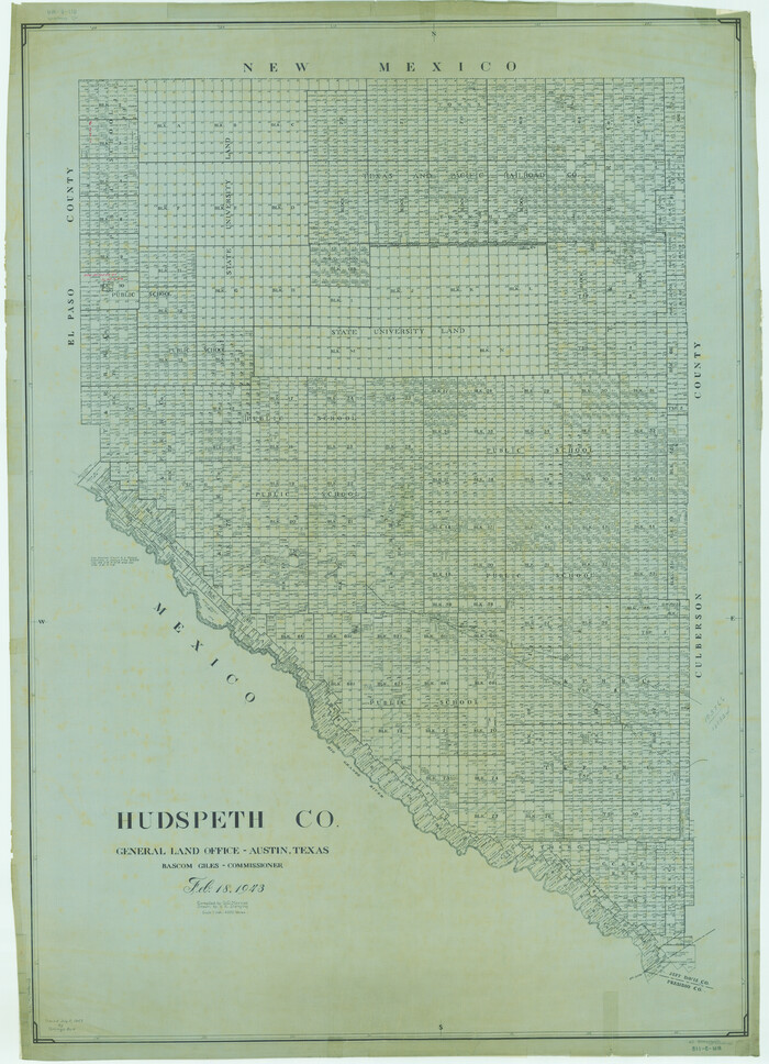 1861, Hudspeth Co., General Map Collection