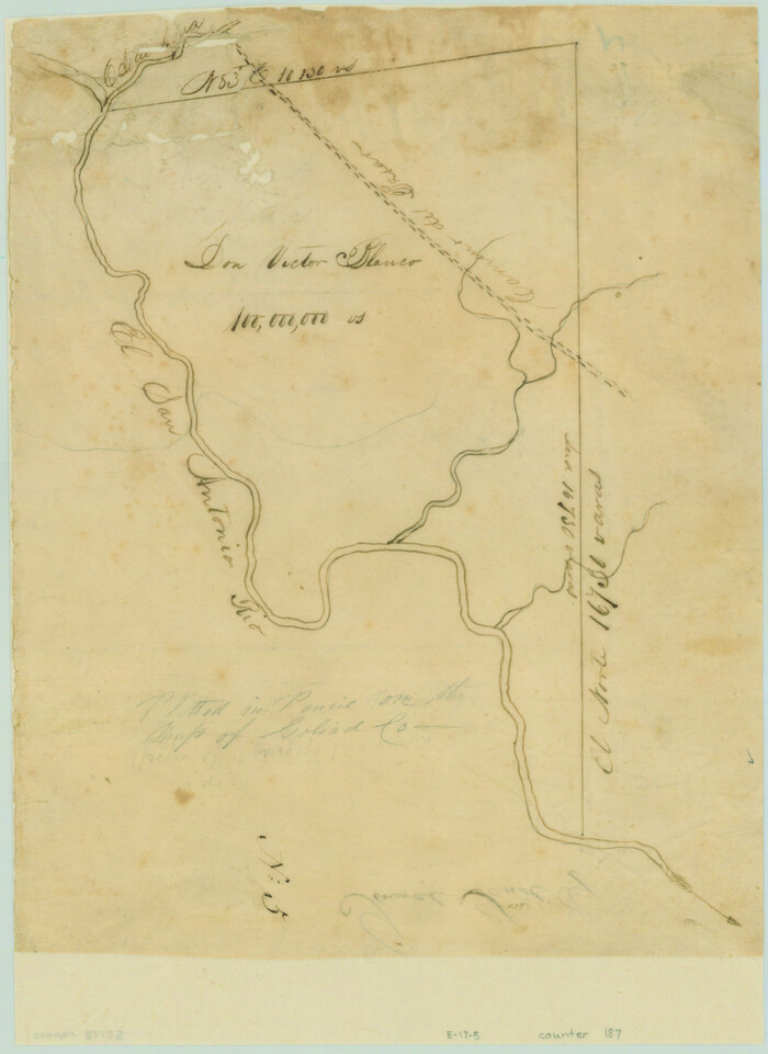 187, [Victor Blanco's survey along the San Antonio River], General Map Collection