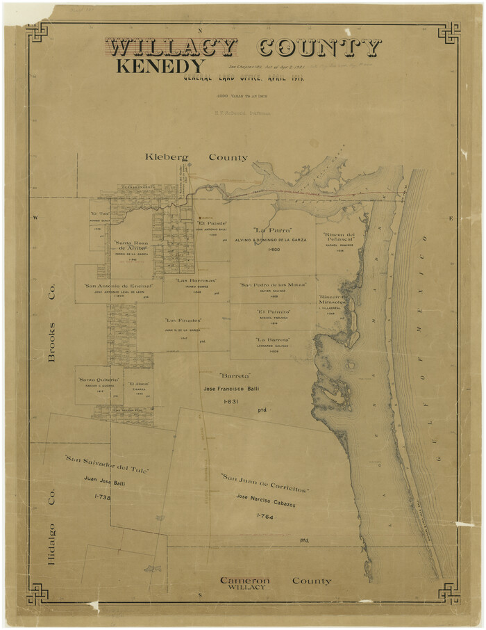 1873, Kenedy County, General Map Collection