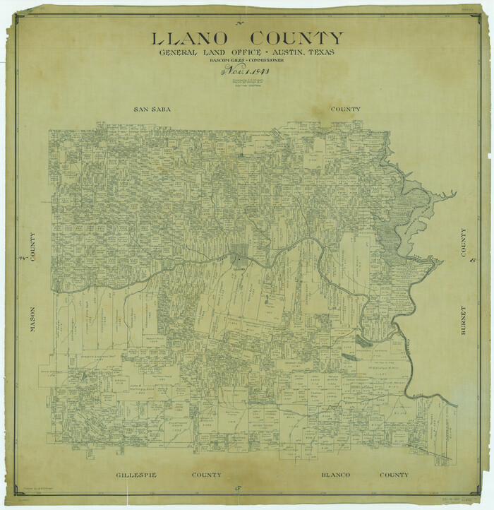 1885, Llano County, General Map Collection