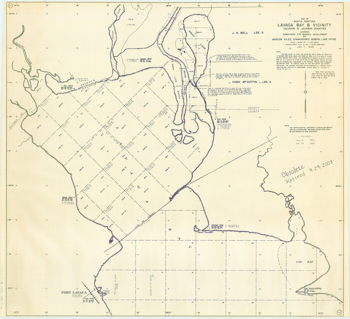 1911, North Portion of Lavaca Bay and Vicinity, showing Subdivision for Mineral Development, General Map Collection