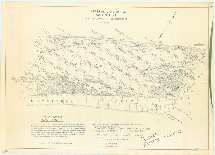1913, Espiritu Santo Bay, Calhoun County, showing Subdivision for Mineral Development, General Map Collection