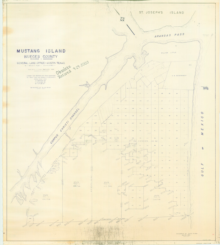 1918, Mustang Island, Nueces County, General Map Collection