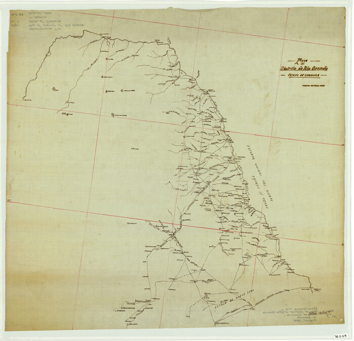1941, Plano del Distrilo de Rio Grande Estado de Coahuila, General Map Collection