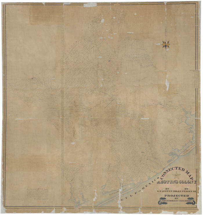 1944, Connected Map of Austin's Colony, General Map Collection