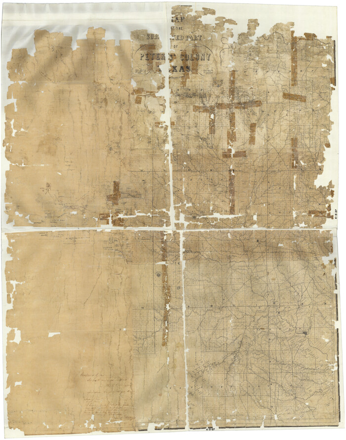 1965, Map of The Surveyed Part of Peters Colony Texas, General Map Collection
