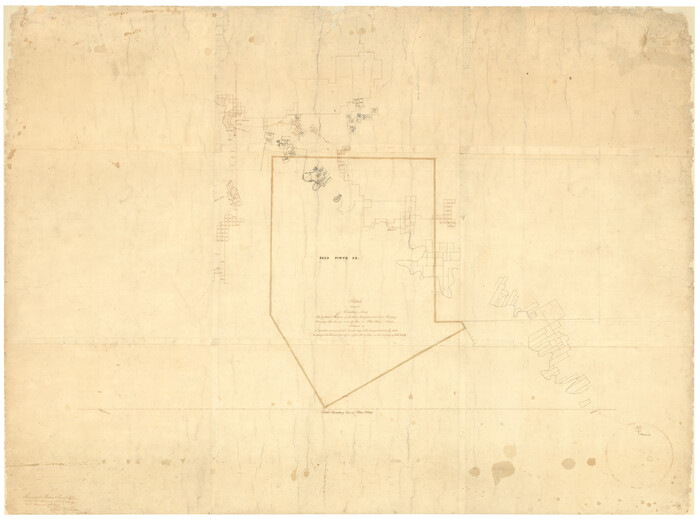 1969, Sketch showing the Connnecting Lines run by Olliver Hedgcoxe for the Texan Emigration and Land Company connecting their Surveys made by them in Peters' Colony, Texas, General Map Collection