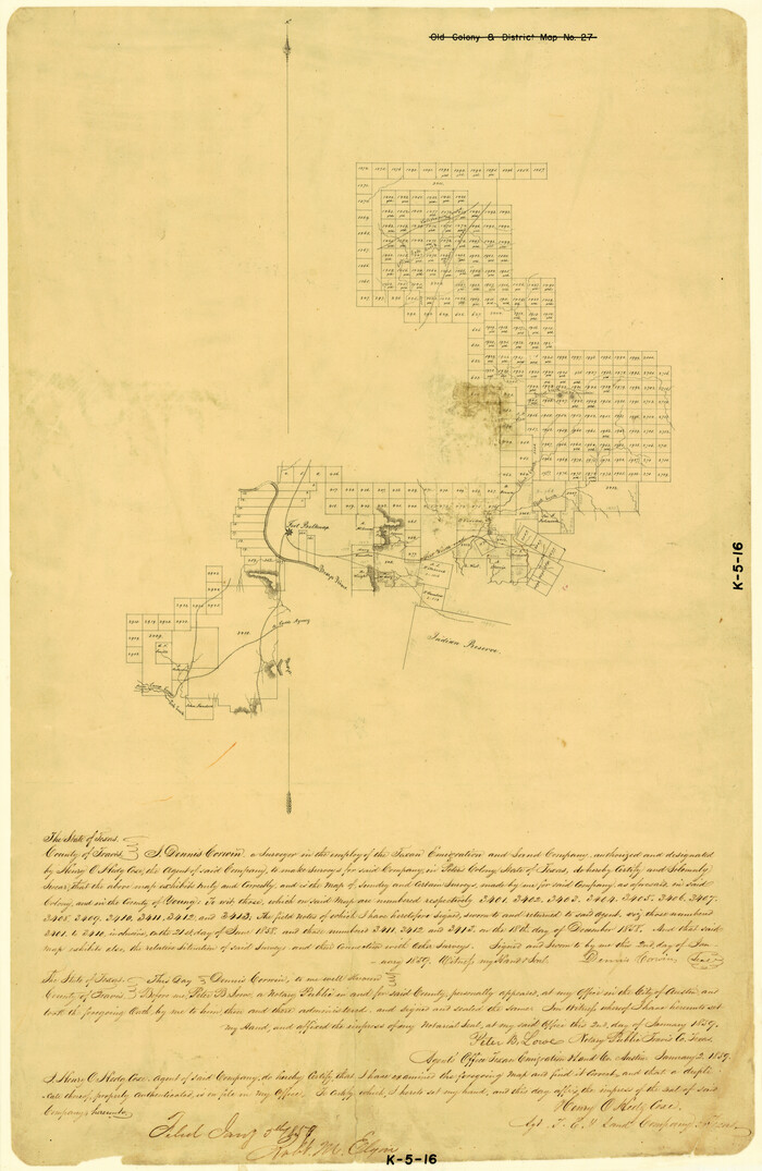 1985, [Surveys made in Peters Colony by Dennis Corwin], General Map Collection
