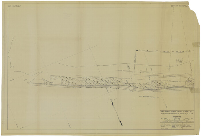 1996, Port Aransas-Corpus Christi Waterway, Texas, Avery Point Turning Basin to Vicinity of Tule Lake - Dredging, General Map Collection
