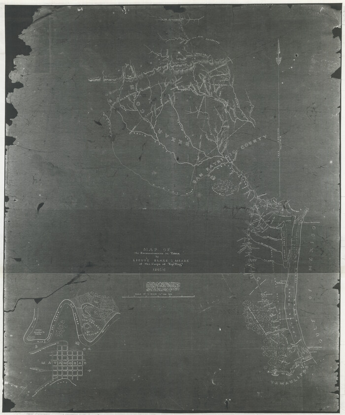 2003, Map of the reconnaissance in Texas by Lieuts Blake & Meade of the Corps of Topl. Engs., General Map Collection
