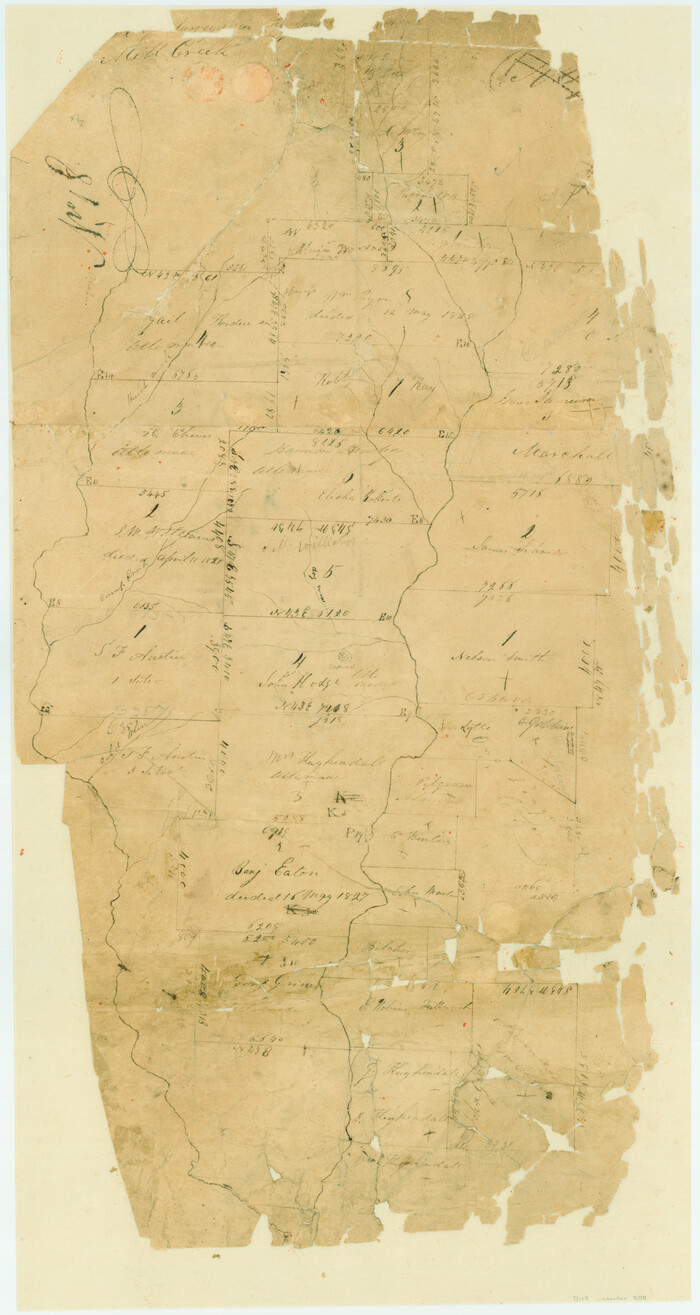 208, Surveys in Austin's Colony along the east fork of Mill Creek, General Map Collection