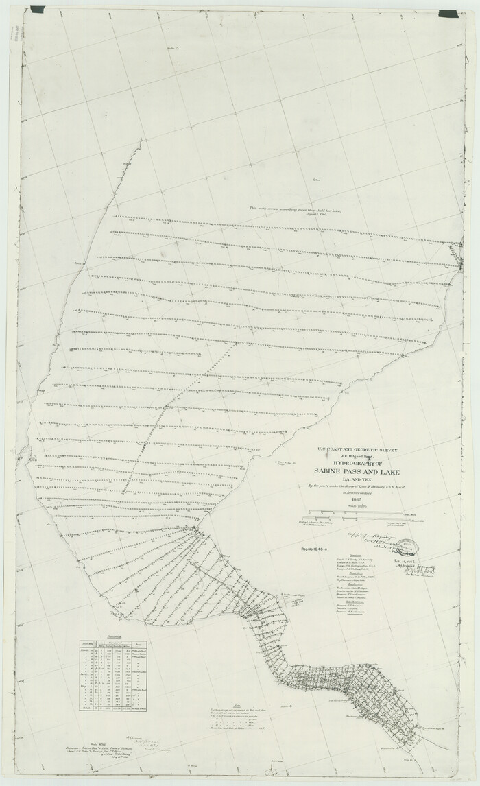2085, Hydrography of Sabine Pass and Lake, La. And Tex., General Map Collection