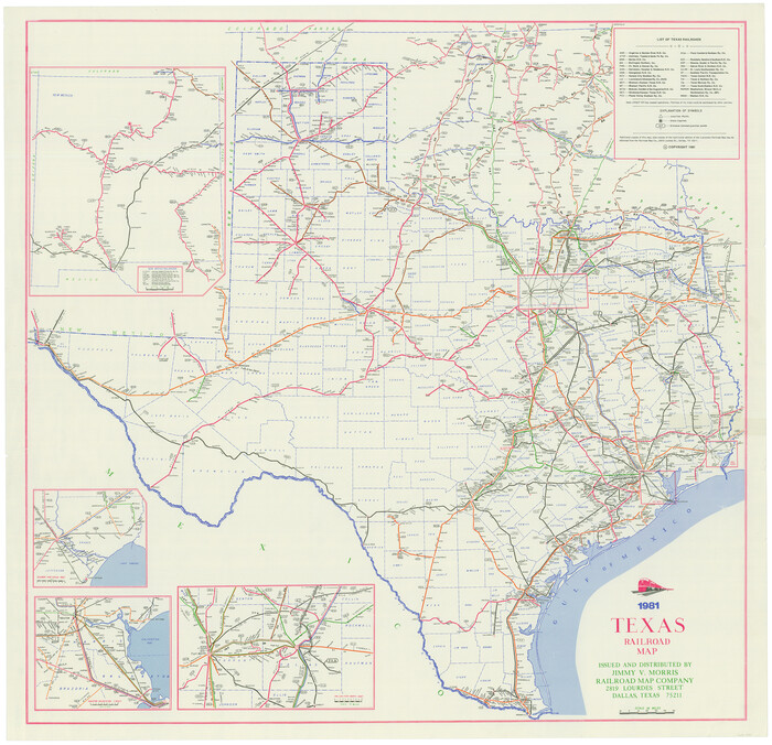 2101, Texas Railroad Map, General Map Collection