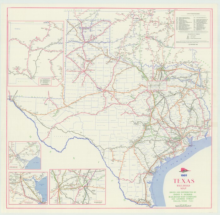 2101, Texas Railroad Map, General Map Collection