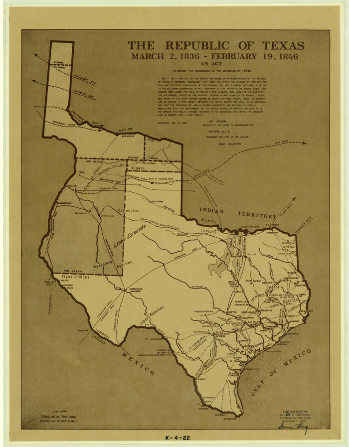 2109, The Republic of Texas, March 2, 1836 - February 19, 1846, General Map Collection