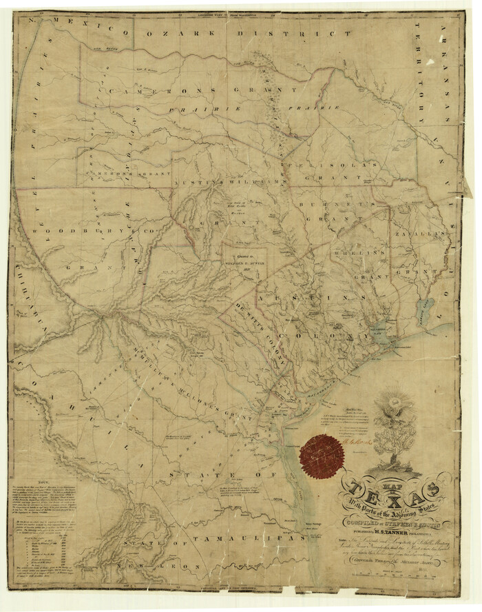 2114, Map of Texas with Parts of the Adjoining States, General Map Collection