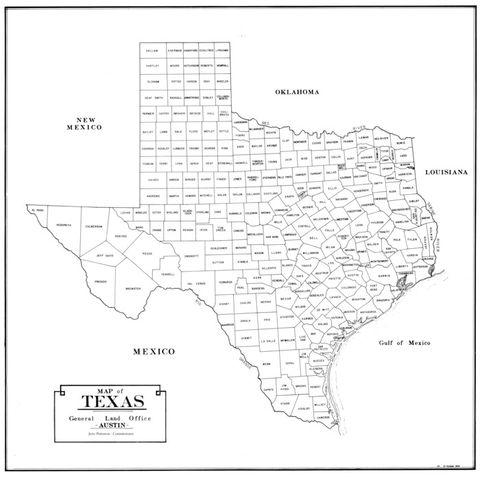 2161, Map of Texas, General Map Collection