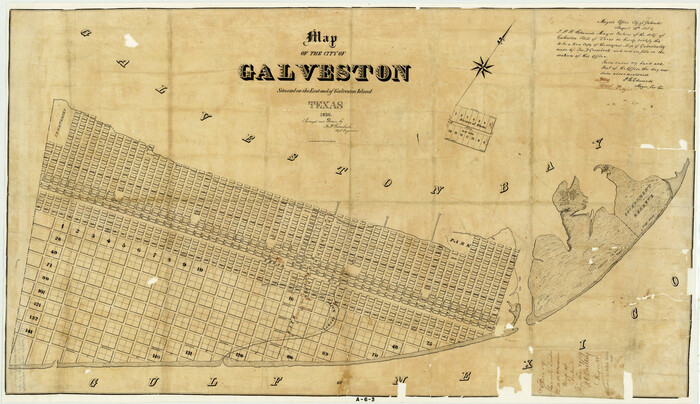 2170, Map of the City of Galveston Situated on the East end of Galveston Island, General Map Collection