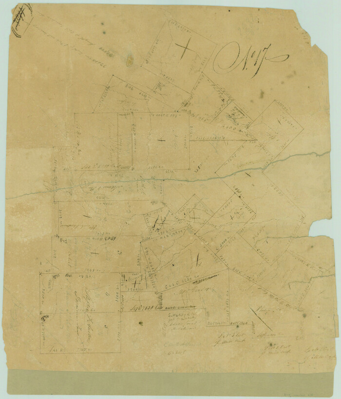 218, [Surveys in Austin's Colony along New Year's Creek and near the Brazos River], General Map Collection