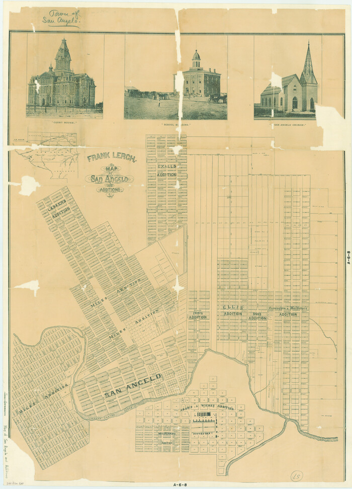 2188, Frank Lerch's Map of San Angelo and Additions, General Map Collection