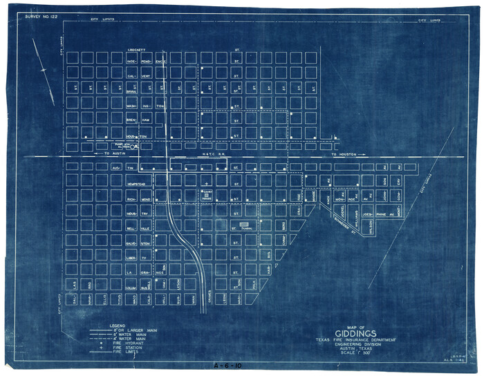 2210, Map of Giddings, General Map Collection