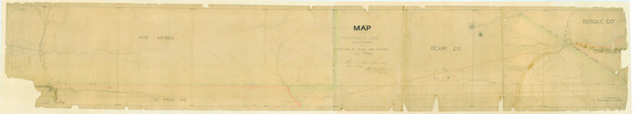 2218, Map of the Recognised Line M. EL. P. & P. R. R. from East Line of Bexar Land District to El Paso, General Map Collection