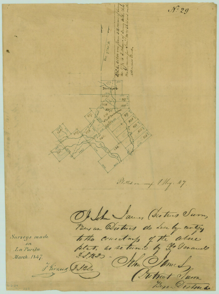 222, Surveys made on La Parita, March 1847, General Map Collection