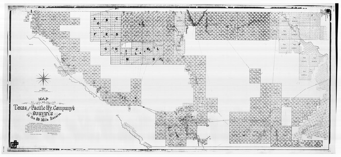 2241, Map of Texas and Pacific Ry. Company's Surveys in the 80 Mile Reserve, General Map Collection