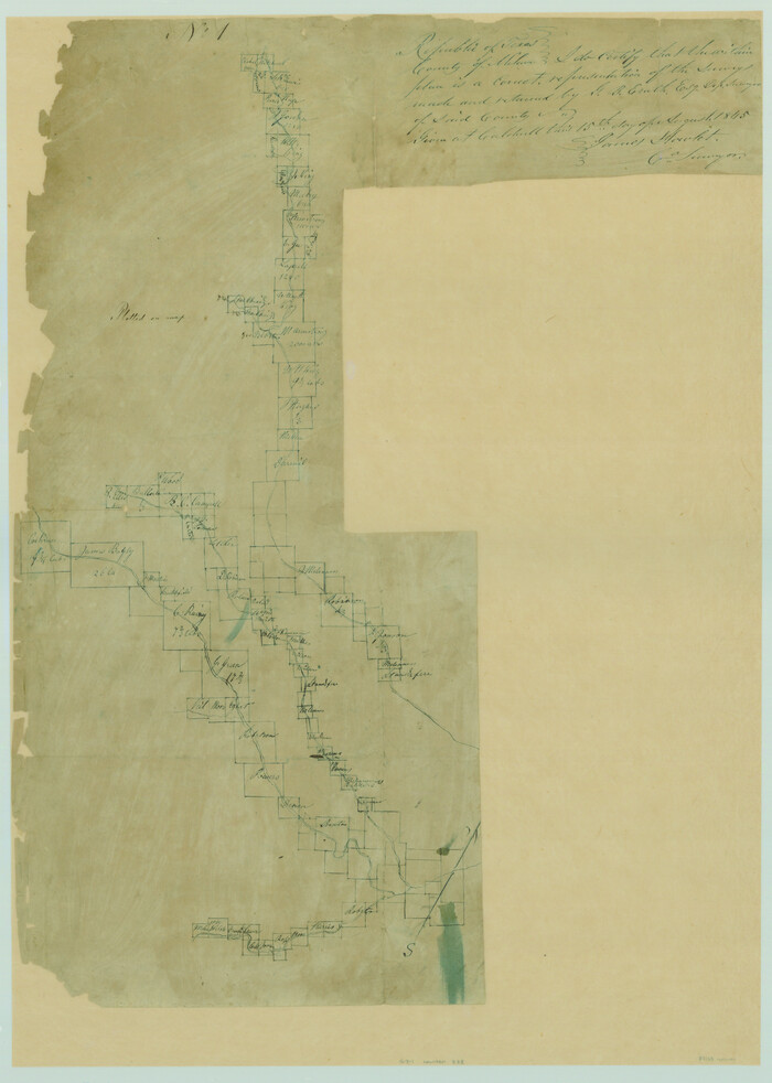 238, [Surveys along Bosque and Hog Creek], General Map Collection