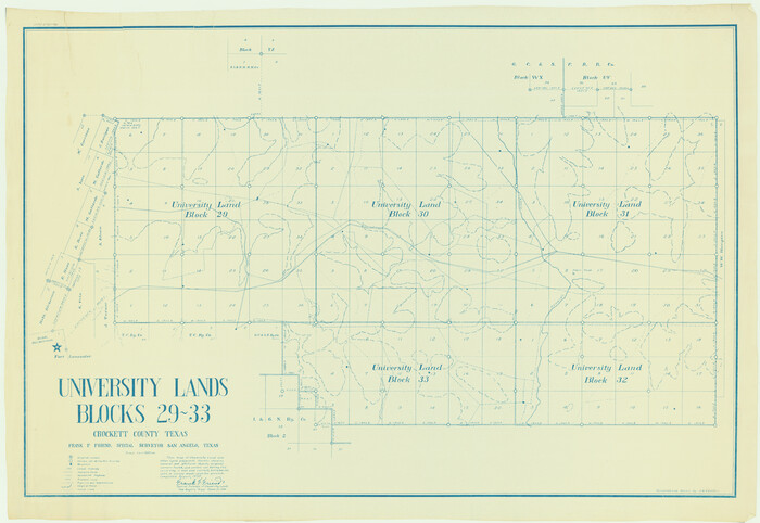 2407, University Lands Blocks 29-33, Crockett County, Texas, General Map Collection