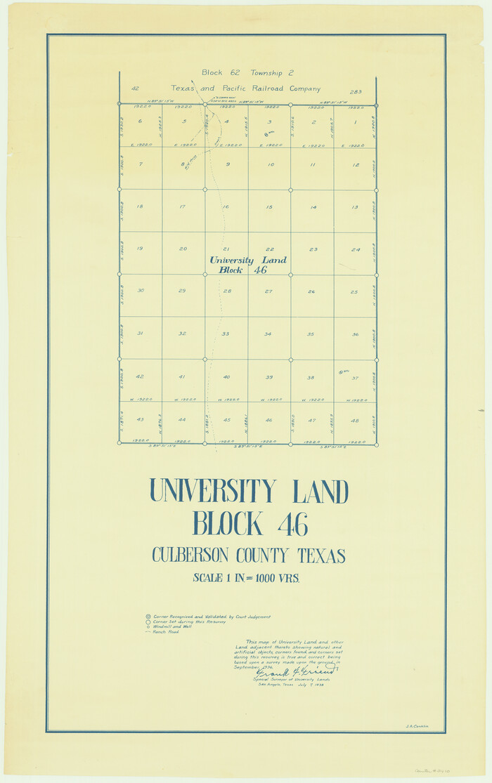 2410, University Land Block 46, Culberson County, Texas, General Map Collection
