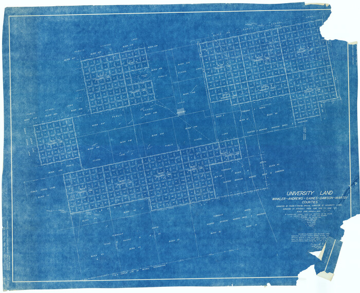 2419, University Land, Winkler-Andrews-Gaines-Dawson-Martin Counties, General Map Collection