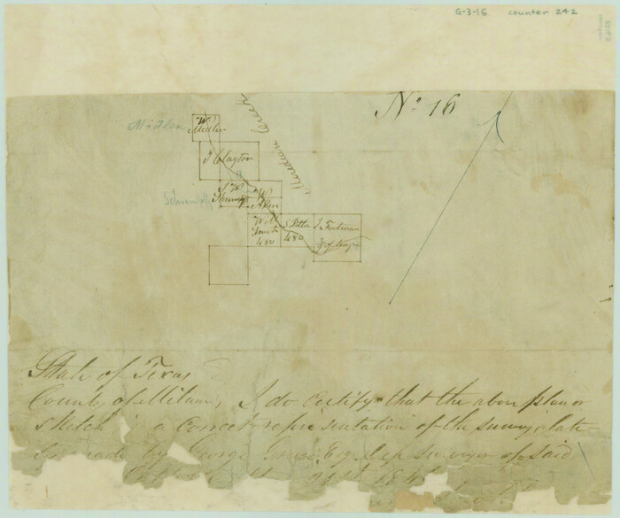 242, [Surveys along Meridian Creek], General Map Collection
