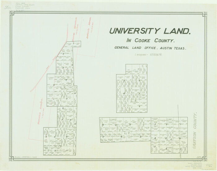 2425, University Land in Cooke County, General Map Collection