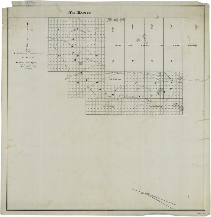 2427, Sketch of State University Lands and Connections in El Paso Co., General Map Collection
