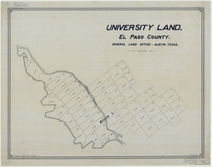 2428, University Land, El Paso County, General Map Collection