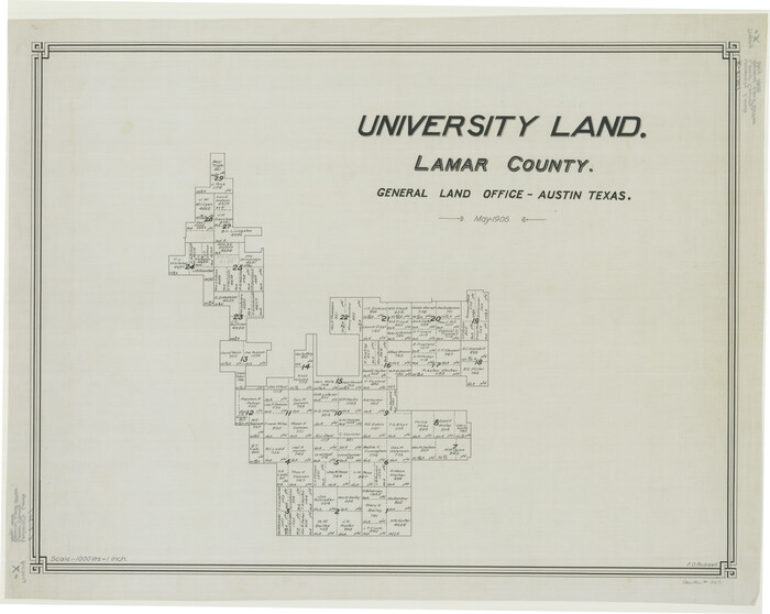 2431, University Land, Lamar County, General Map Collection