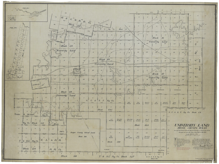 2433, University Land, Pecos County, Texas, General Map Collection
