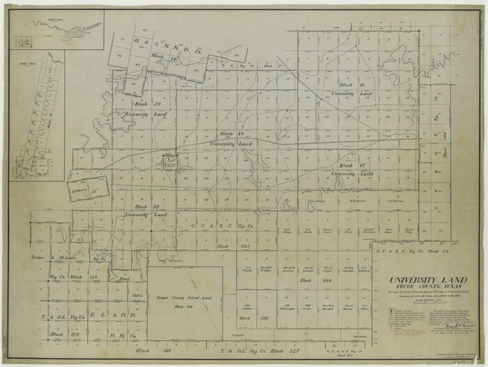 2433, University Land, Pecos County, Texas, General Map Collection