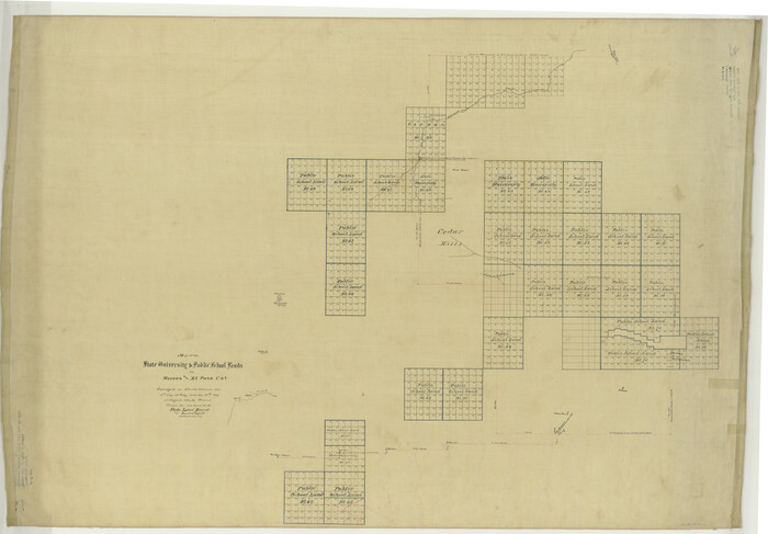 2434, Map of the State University & Public School Lands in Reeves and El Paso Cos., General Map Collection