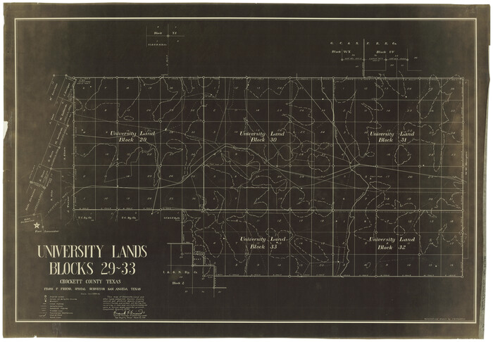 2443, University Lands Blocks 29-33, Crockett County, Texas, General Map Collection