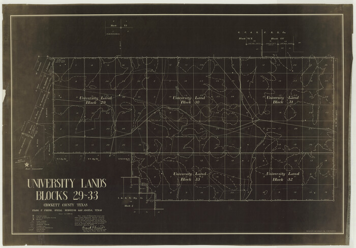 2443, University Lands Blocks 29-33, Crockett County, Texas, General Map Collection