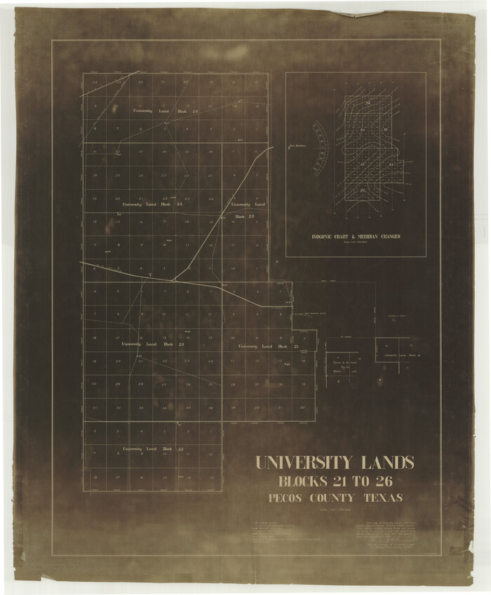 2450, University Lands Blocks 21 to 26, Pecos County, Texas, General Map Collection