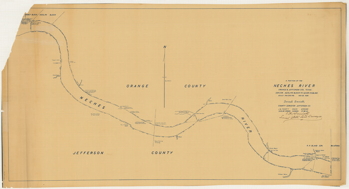 2466, [Neches River Bed, Plat and Calculations], General Map Collection