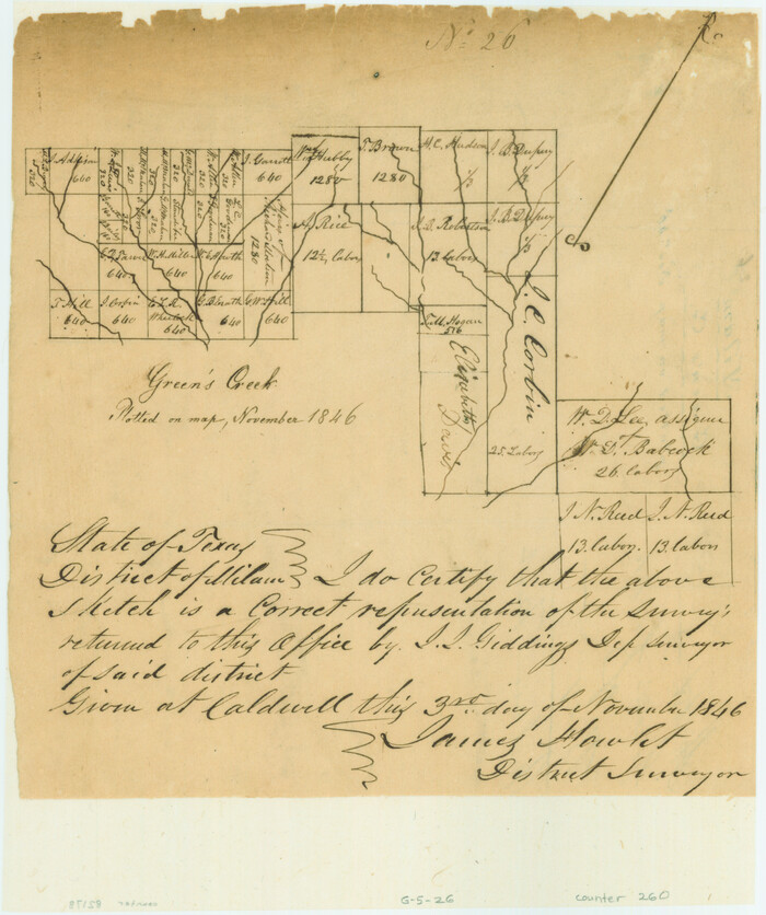 260, [Surveys along the Bosque River], General Map Collection