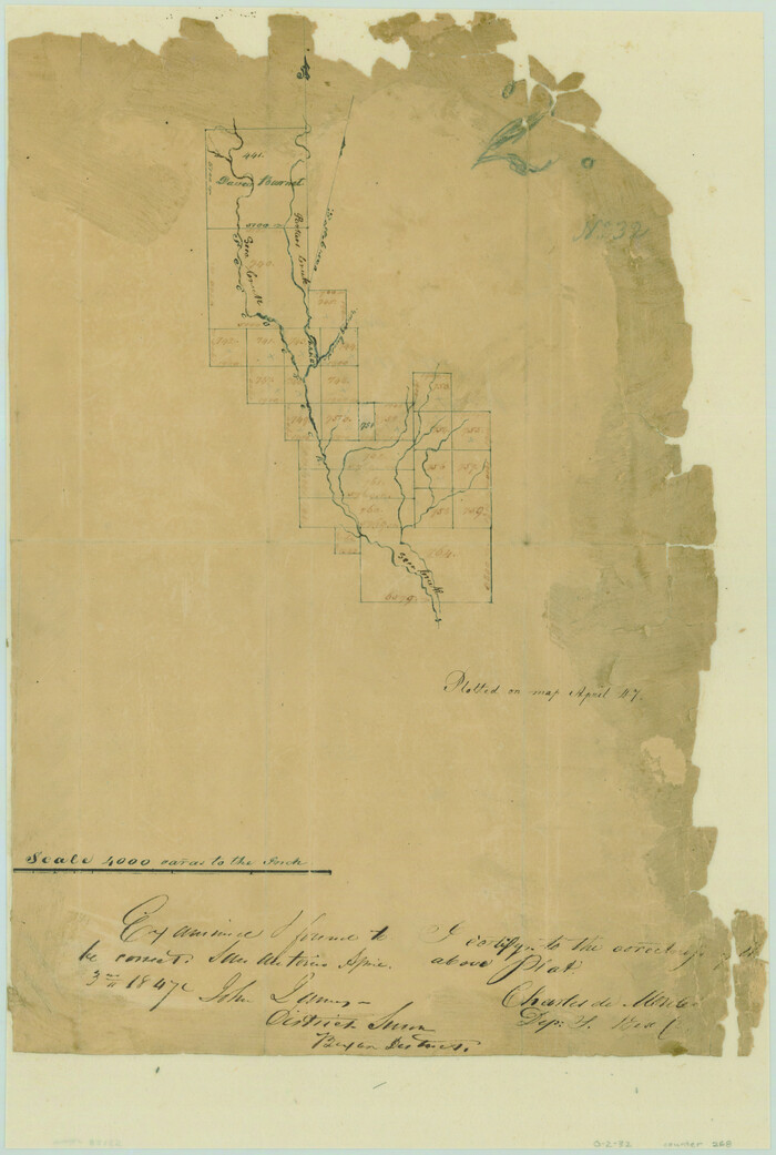 268, [Surveys along Seco Creek], General Map Collection